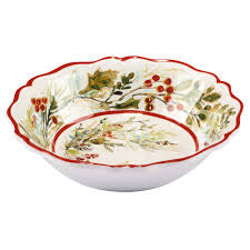 Christmas Floral Serving Bowl