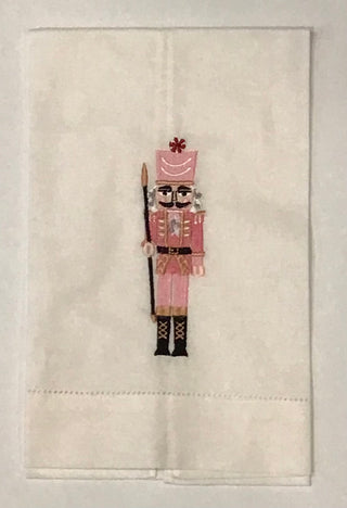 Pink Emb Nutcracker Towel