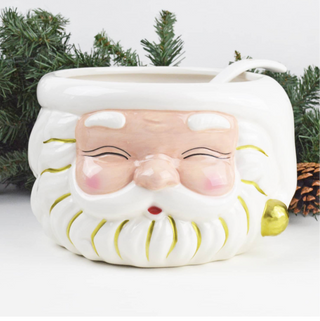 White Santa Punch Bowl