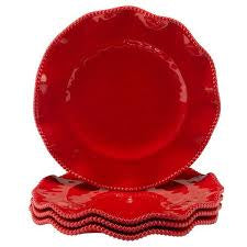 Pearlette Red Dinner Plate