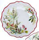 Christmas Floral Round Platter