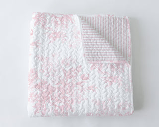 Rose Toile Pink Baby Blanket