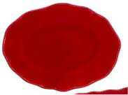 Pearlette Red Oval Platter