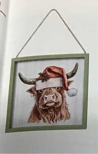 Small Green Merry Moo Cow Frame