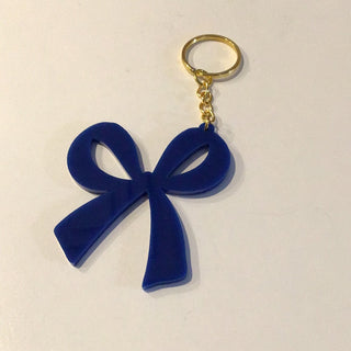 Blue Bow Keychain
