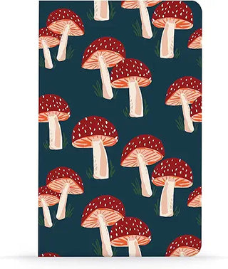 Classic Layflat Notebook Navy Mushrooms