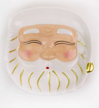 White Santa Plate