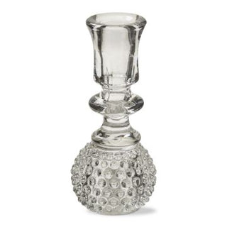 Hobnail Tealight/Taper Candle Holder Clear