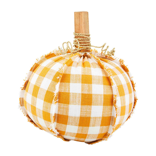 Mudpie Lg Gingham Pumpkin