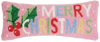 Pink Merry Christmas Pillow