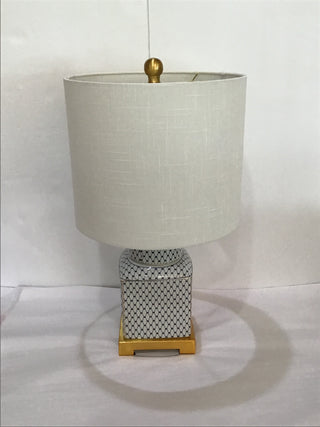 White/Blue Ceramic Lamp