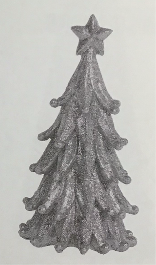 Med Silver Glitter Frost Tree