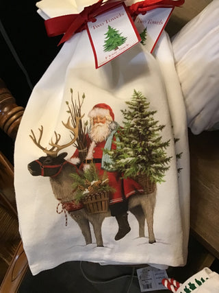 Reindeer Santa Towel Set