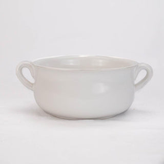 Classic Double Handle White Bowl