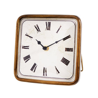 6.25” Antique Gold Square Clock