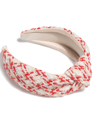 Boucle Knotted Red Headband