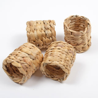 4 Pc Napkin Ring Set - Water Hyacinth