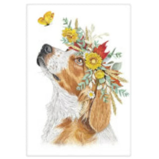 Dog Flower Crown Towel