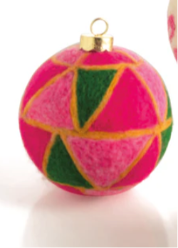 Pink & Green Ornament