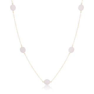 Admire Simplicity Chain Choker Necklace, 15". Moonstone