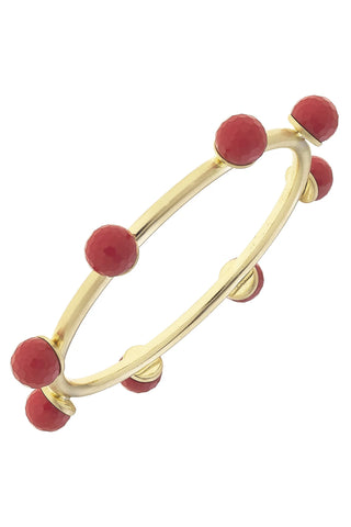 Beaded Bangle Red