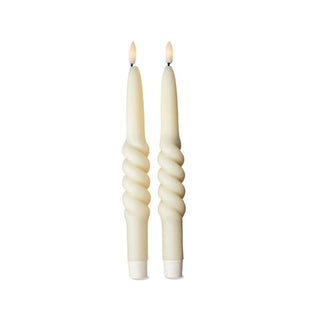 Flameless Twist Taper Candles