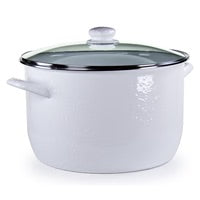 White 18qt stock pot