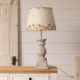 Distressed White Lamp