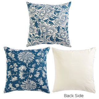 SB" 18" BLUE AND WHITE PILLOW