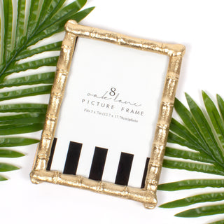 5x7 Gold Bamboo Picture Frame