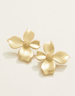 Wallflower Stud Earrings Gold