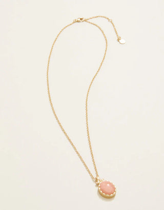 Nara Oval Necklace 17" Pink