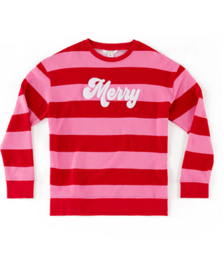 Striped Merry Sweatshirt