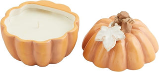 Orange Ceramic Pumpkin Candle