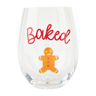 Christmas Icon Stemless Wine Glass