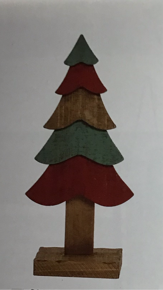 Wood Layered Tree with Base