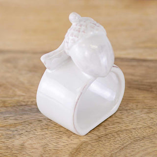 Acorn Napkin Ring Antique White