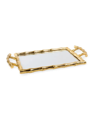 Vanity Tray Gold Bamboo