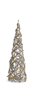 Sm Lighted Rattan Cone Tree