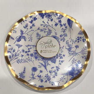 Blue and White Timeless Paper Salad Plates