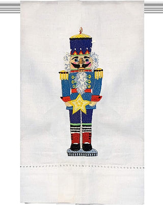 Teal Emb Nutcracker Towel