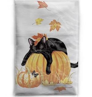 Cat Pumpkin Towel