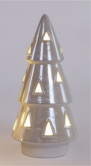 Pearl Ceramic Cutout Tree