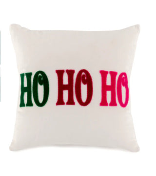 Ivory Ho Ho Ho Pillow