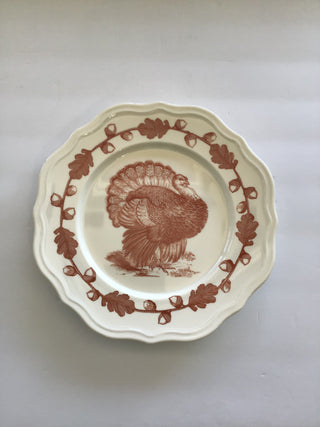 Turkey Scalloped Plate - Rust