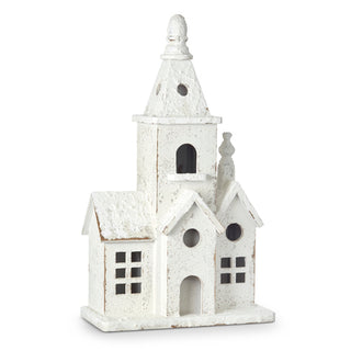 19" Distressed Steeple Church