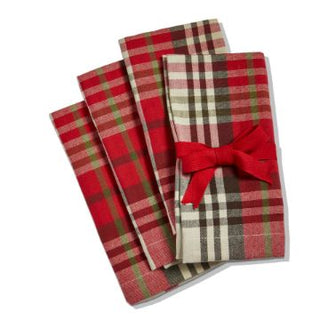 Winter Plaid Napkins Set of 4