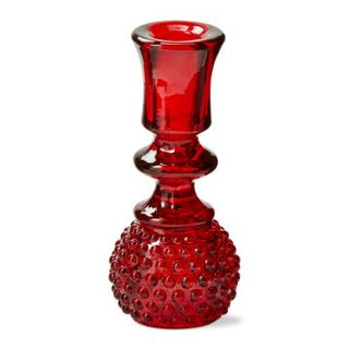 Hobnail Tealight/Taper Candle Holder Red