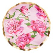 Pink Peonies Dessert Paper Plate