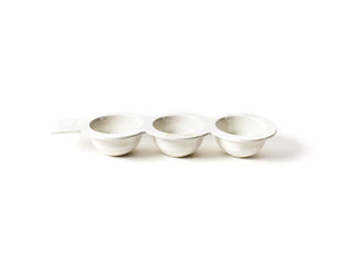 Happy Everything White Stripe Mini Trio Bowl